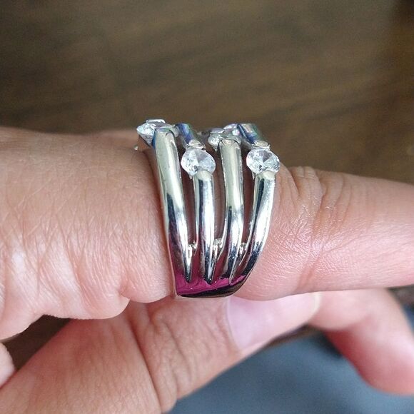 Faux Stack CZ Ring size 7 - Picture 3 of 7